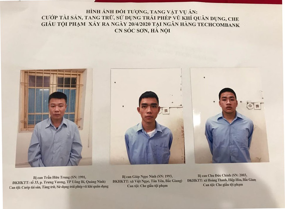 Kẻ cướp ngân hàng ở Sóc Sơn nổ 2 phát súng, đòi lấy 900 triệu đồng - 1