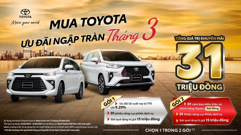 Toyota tung gói ưu đãi tháng 3 khi mua Veloz Cross và Avanza Premio - 1 Toyota tung gói ưu đãi tháng 3 khi mua Veloz Cross và Avanza Premio - 1