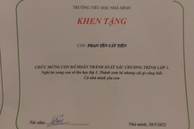 Giấy khen của "trường tiểu học nhà mình" tặng "thánh xem ké" gây sốt