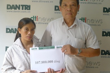 Hơn 107 triệu đồng đến với cô bé Thùy Dương bị tim