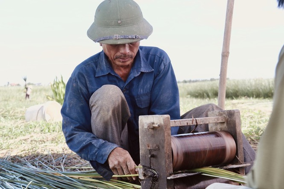 Vẻ đẹp thôn quê bình dị mùa thu hoạch cói ở ốc đảo Hồng Lam - 12