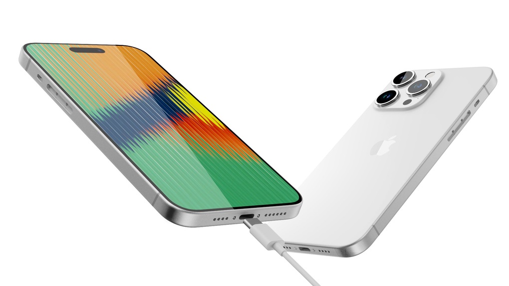 Hình ảnh bản dựng hoàn chỉnh iPhone 15 Pro Max với cổng kết nối USB-C (Ảnh: Ice Universe). Hình ảnh bản dựng hoàn chỉnh iPhone 15 Pro Max với cổng kết nối USB-C (Ảnh: Ice Universe).