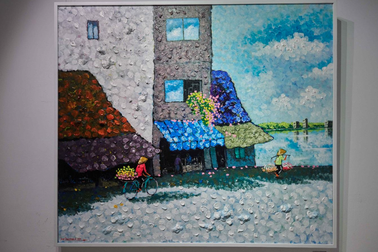 "Hoa Phố" trong tranh họa sĩ Nguyễn Hoàng Long