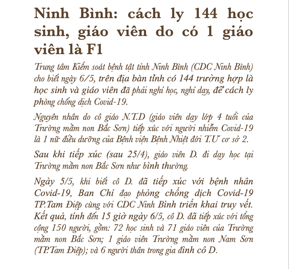 Hơn 54.000 học sinh, giáo viên bị cách ly vì Covid-19 - 17 Hơn 54.000 học sinh, giáo viên bị cách ly vì Covid-19 - 17