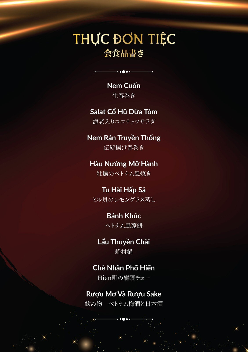 Tiệc chiêu đãi Đại sứ văn hóa ẩm thực Nhật Bản Tomisawa - 2 Tiệc chiêu đãi Đại sứ văn hóa ẩm thực Nhật Bản Tomisawa - 2
