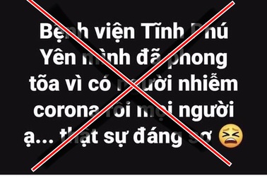 Truy tìm nhiều Facebooker tung tin thất thiệt về dịch bệnh corona