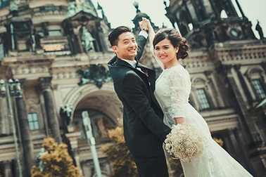 Ảnh cưới lãng mạn ở Berlin của cặp đôi Việt kiều Đức