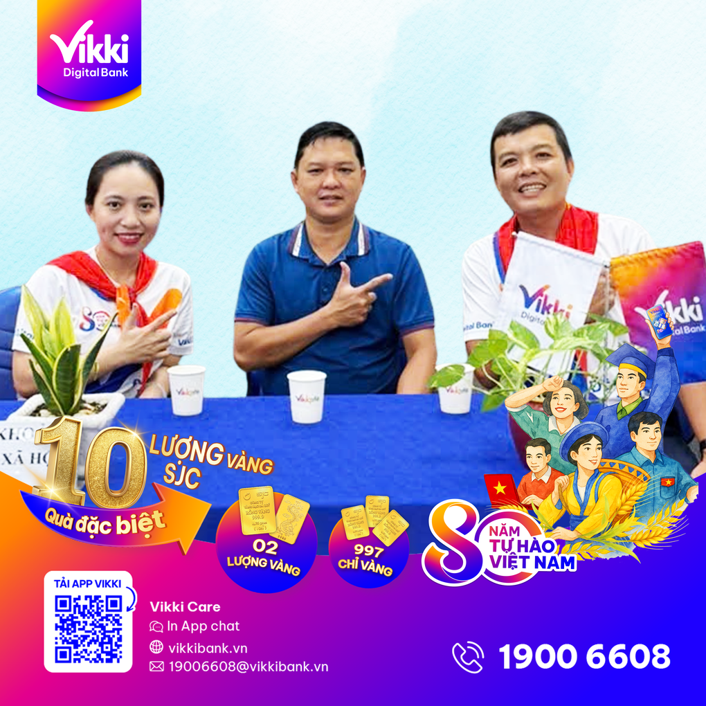 حصلت فيكي على جوائز في برنامج Vikki trao giải thưởng trong chương trình “Mở tài khoản Vikki An sinh – Nhận quà mừng Quốc khánh” - 1