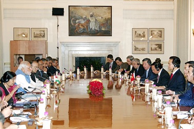 Thủ tướng Nguyễn Tấn Dũng dự hội đàm cấp cao Việt Nam - Ấn Độ