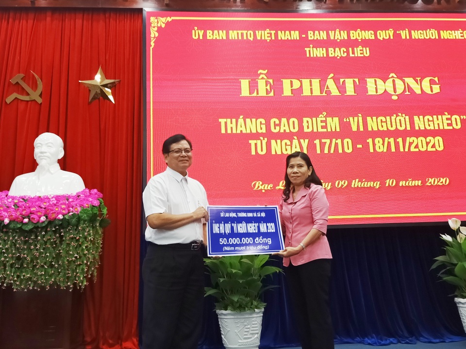 Bạc Liêu phát động tháng cao điểm Vì người nghèo năm 2020 - 3 Bạc Liêu phát động tháng cao điểm Vì người nghèo năm 2020 - 3