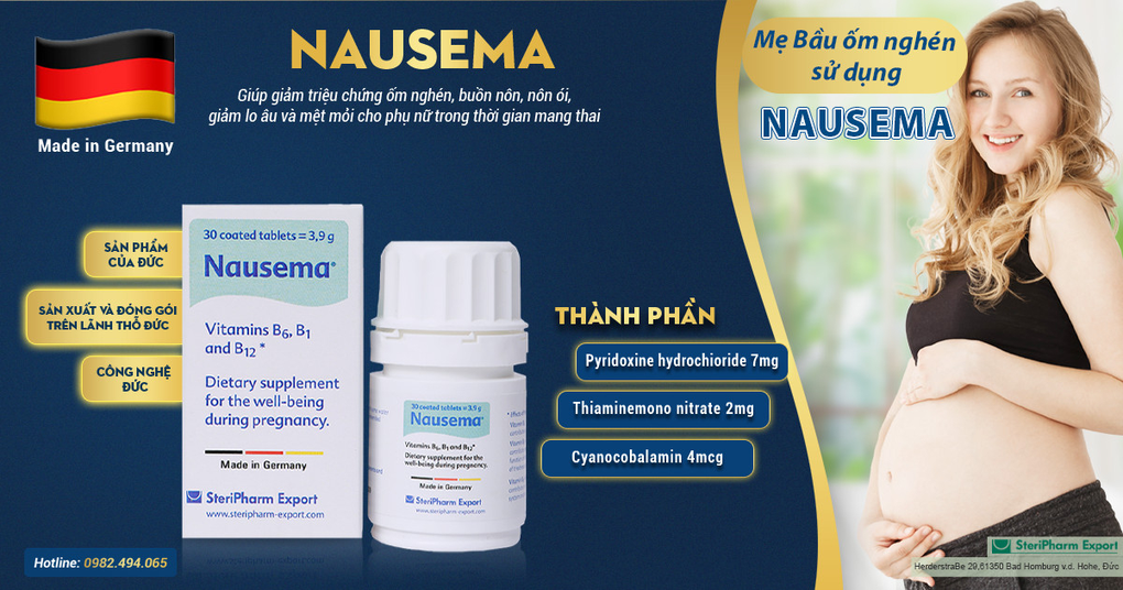 Thực phẩm bảo vệ sức khỏe Nausema hỗ trợ giảm ốm nghén - 2 Thực phẩm bảo vệ sức khỏe Nausema hỗ trợ giảm ốm nghén - 2