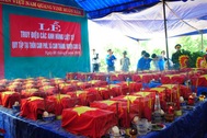 An táng 74 hài cốt liệt sĩ tại nghĩa trang Đường 9