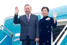 Tổng Bí thư Tô Lâm và Phu nhân lên đường thăm Lào