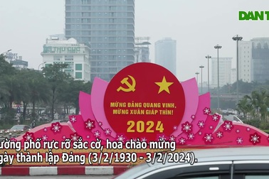 Thủ đô Hà Nội rực rỡ cờ, hoa mừng Ngày thành lập Đảng