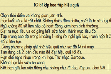 10 bí quyết học tập hiệu quả 