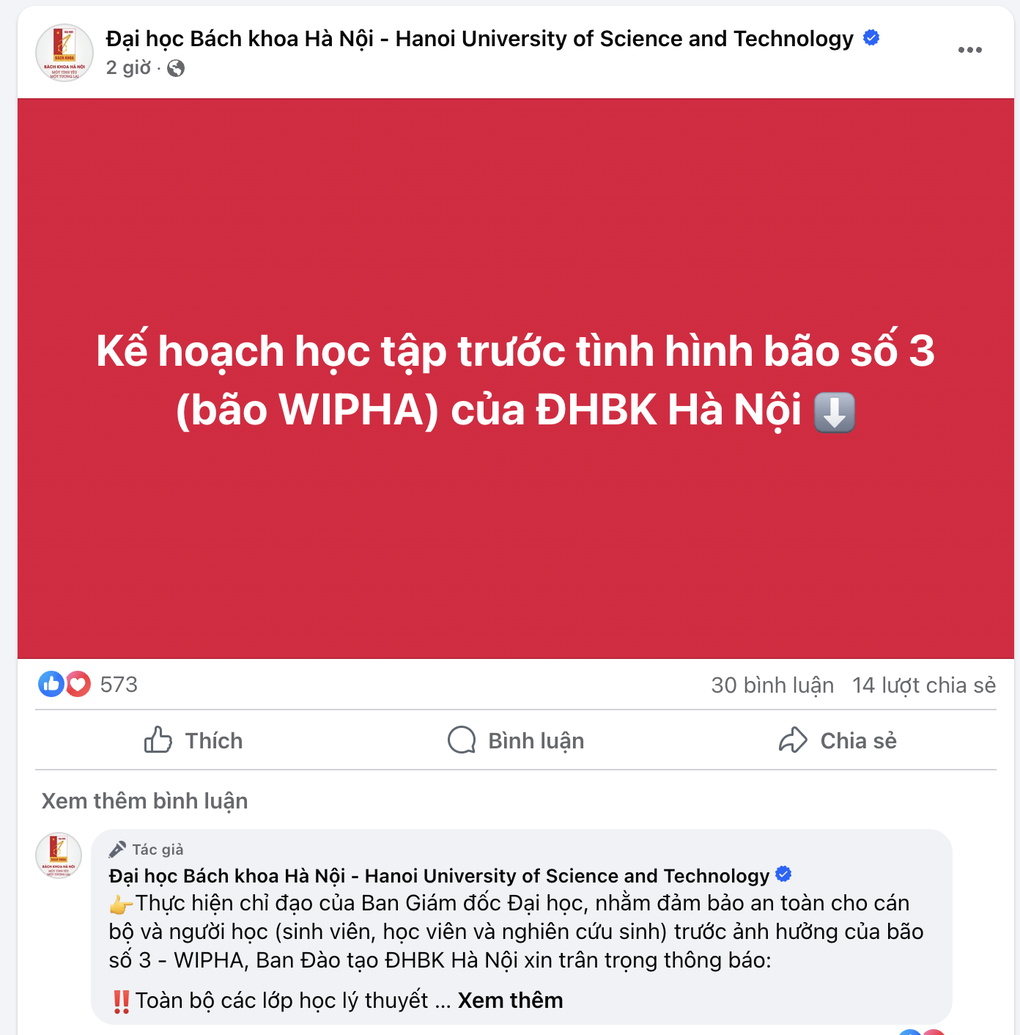 Hà Nội: Nhiều trường cho học sinh, sinh viên nghỉ học gấp vì bão Wipha - 2 Hà Nội: Nhiều trường cho học sinh, sinh viên nghỉ học gấp vì bão Wipha - 2