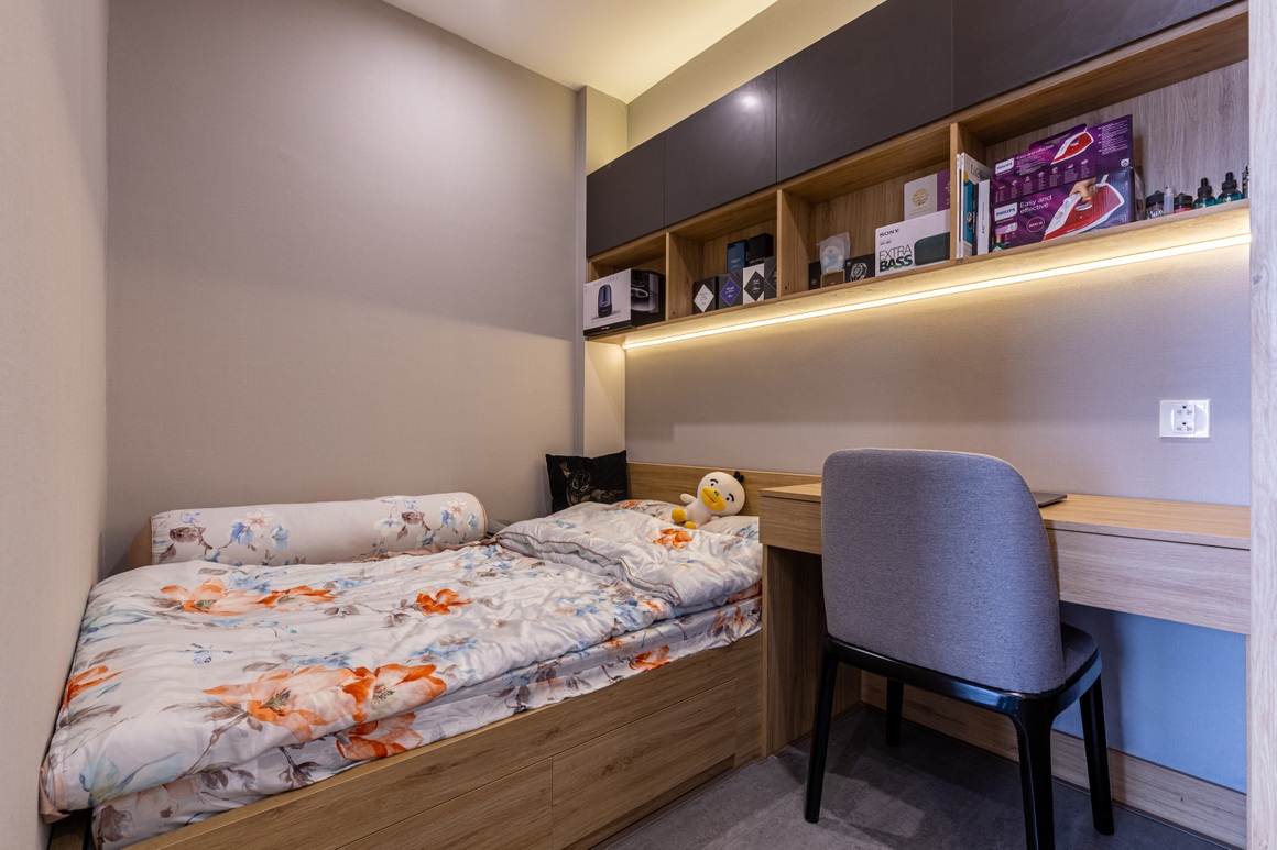 Căn hộ 43 m2 lạ mà sang với nội thất tông đen của chàng trai độc thân - 14 Căn hộ 43 m2 lạ mà sang với nội thất tông đen của chàng trai độc thân - 14