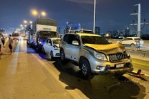 Hà Nội: 6 ô tô "ủn nhau" trên đường Vành đai 3