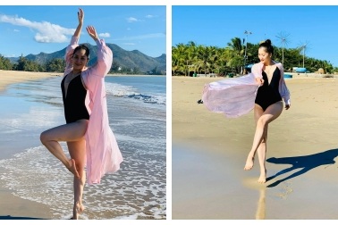 Khánh Thi khoe trọn thân hình nuột nà trên bãi biển trong kỳ nghỉ lễ