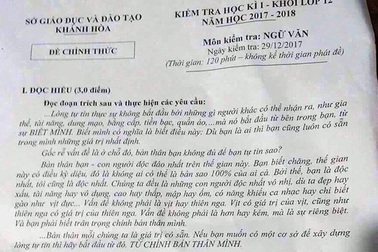 Khánh Hòa: Dừng thi học kì I đối với khối lớp 12 vì nghi bị lộ đề