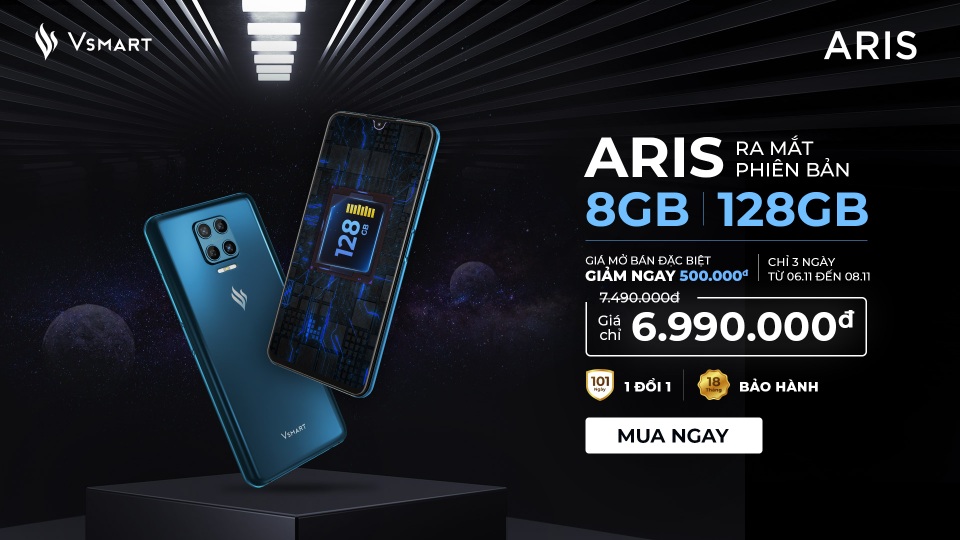 Ra mắt Vsmart Aris nâng cấp cấu hình 8GB Ram/128GB giá không đổi - 1