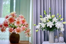 Mẹ đảm Hà Nội trổ tài cắm hoa "cực phẩm", tiết lộ bí quyết giữ hoa tươi lâu