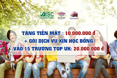 Nhận học bổng 100% từ 50 trường danh giá Anh Quốc tại eduFairUK 2019