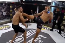 Tung cước đầy uy lực, võ sĩ khiến đối thủ bất tỉnh