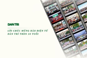 Lời chúc mừng Báo điện tử Dân trí tròn 20 tuổi