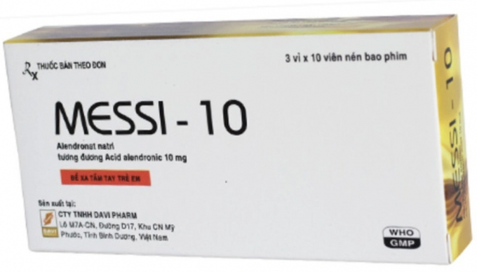 Thuốc Messi-10 chỉ định điều trị loãng xương do Dược phẩm Đạt Vi Phú sản xuất. 