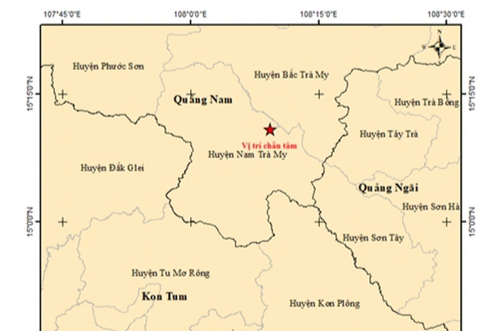 Huyện miền núi ở Quảng Nam xảy ra 3 trận động đất trong một ngày - 1 Huyện miền núi ở Quảng Nam xảy ra 3 trận động đất trong một ngày - 1