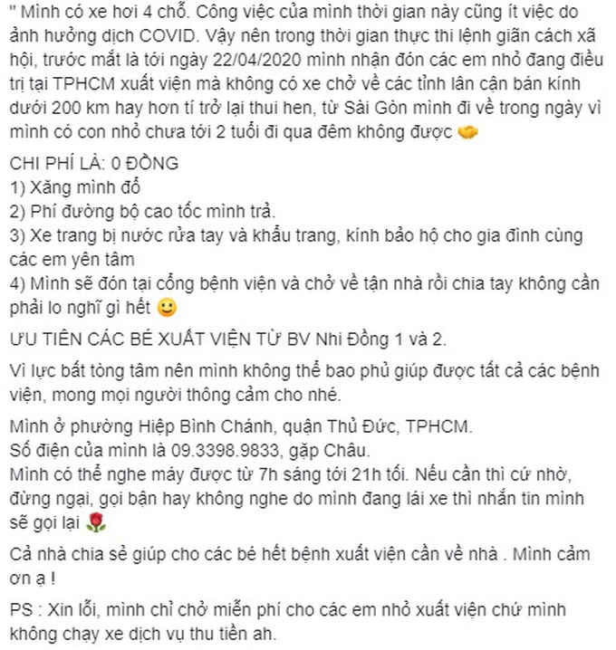 Anh tài xế bao đồng đáng yêu nhất quả đất và những chuyến xe miễn phí cho bệnh nhân mùa dịch Covid-19 - Ảnh 1. Anh tài xế bao đồng đáng yêu nhất quả đất và những chuyến xe miễn phí cho bệnh nhân mùa dịch Covid-19 - Ảnh 1.