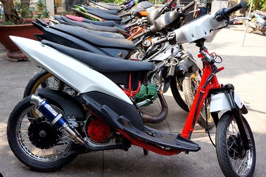 Dàn xe "khủng" của quái xế" bị bắt giữ