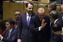 Tổng thống Thổ Nhĩ Kỳ rời phòng họp khi ông Trump phát biểu tại Liên Hợp Quốc