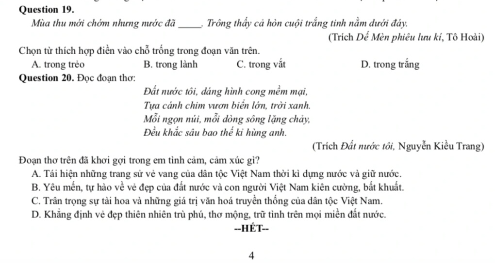 សំណួរសម្រាប់ការចូលរៀនថ្នាក់ទី៦ នៅសាលាក្តៅក្នុងទីក្រុង Thu Duc - ៩ Đề khảo sát vào lớp 6 các trường hot ở TP Thủ Đức - 9