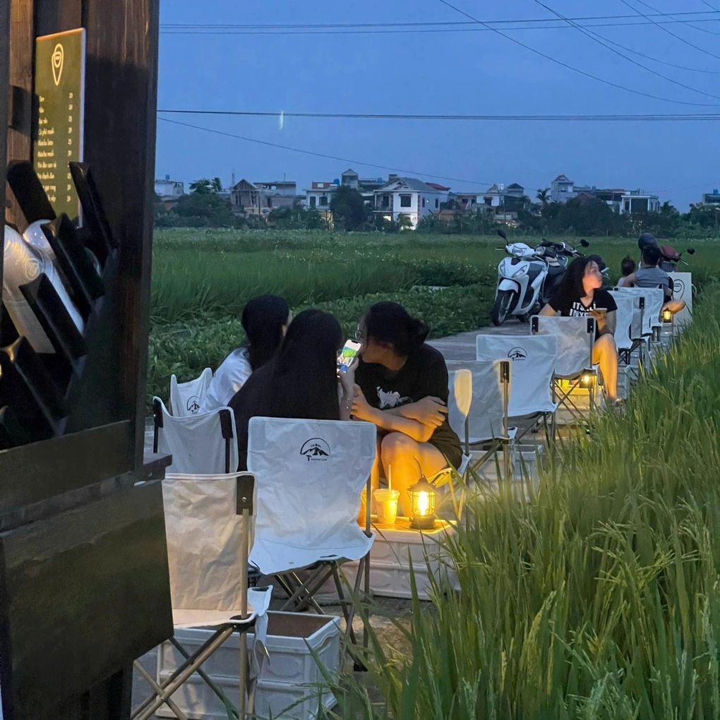 Thai Binh : Café au milieu des rizières, le propriétaire prépare même un anti-moustique - 2 Thái Bình: Quán cà phê giữa cánh đồng lúa, chủ quán chuẩn bị cả thuốc muỗi - 2