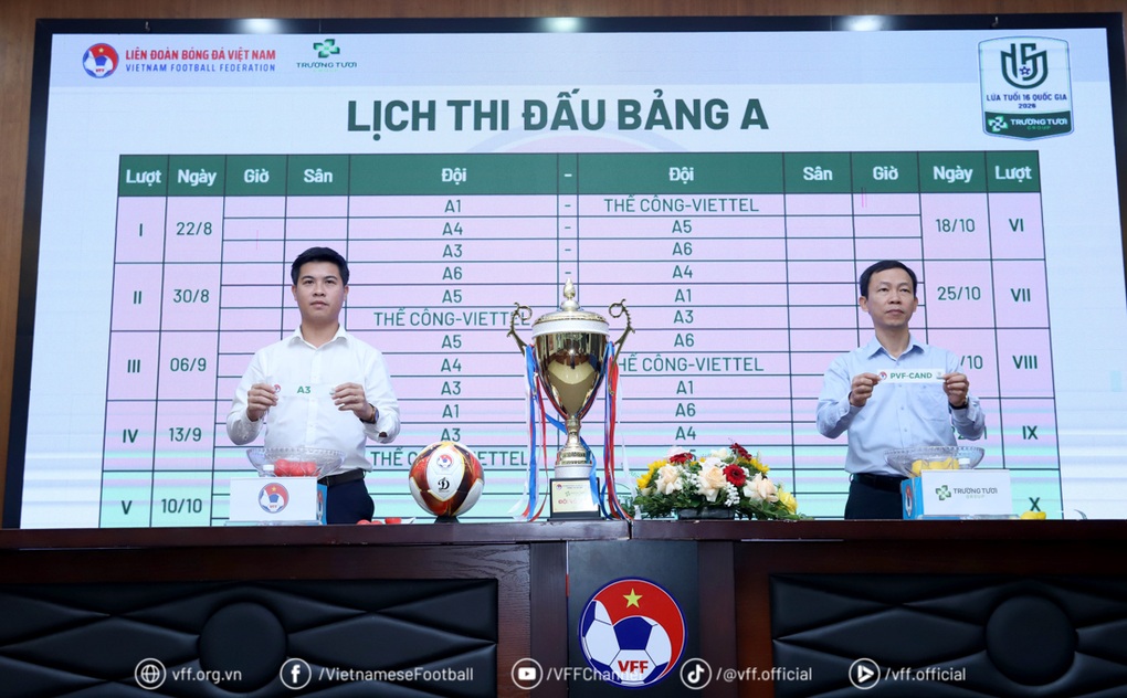 Bốc thăm giải bóng đá vô địch lứa tuổi 16 quốc gia 2026 - 2