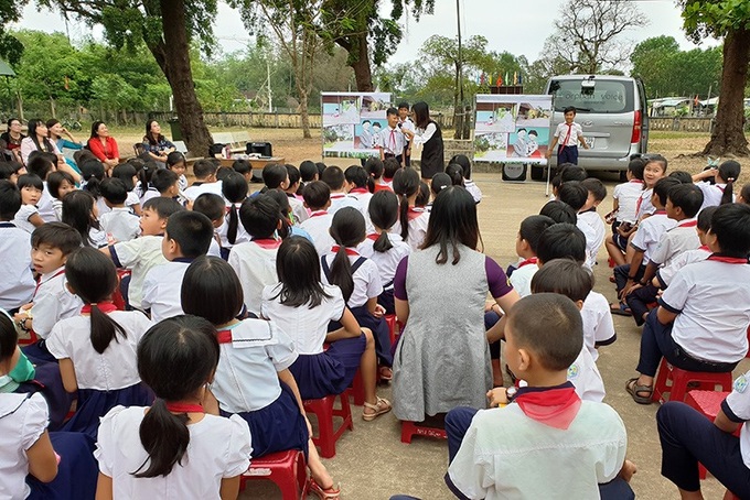 Một buổi tuyên truyền phòng chống xâm hại bạo lực và lao động sớm trẻ em trên địa bàn Tam Kỳ, tỉnh Quảng Nam.