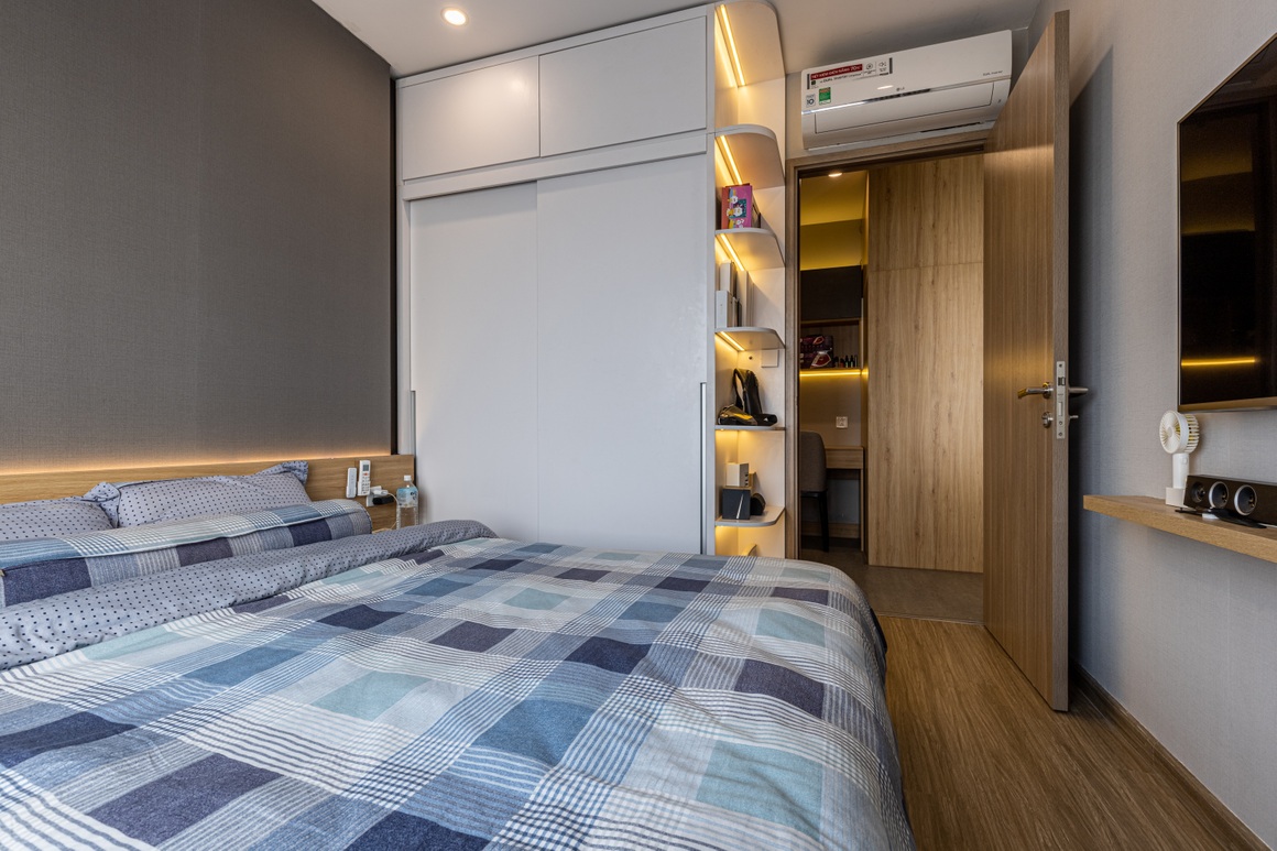 Căn hộ 43 m2 lạ mà sang với nội thất tông đen của chàng trai độc thân - 11 Căn hộ 43 m2 lạ mà sang với nội thất tông đen của chàng trai độc thân - 11