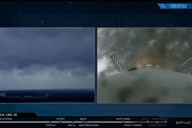 Quá trình tên lửa Falcon trở lại mặt đất và đáp xuống bề mặt phẳng trên đất liền