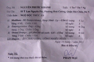 5 trẻ em bị ngộ độc sau khi ăn cháo dinh dưỡng