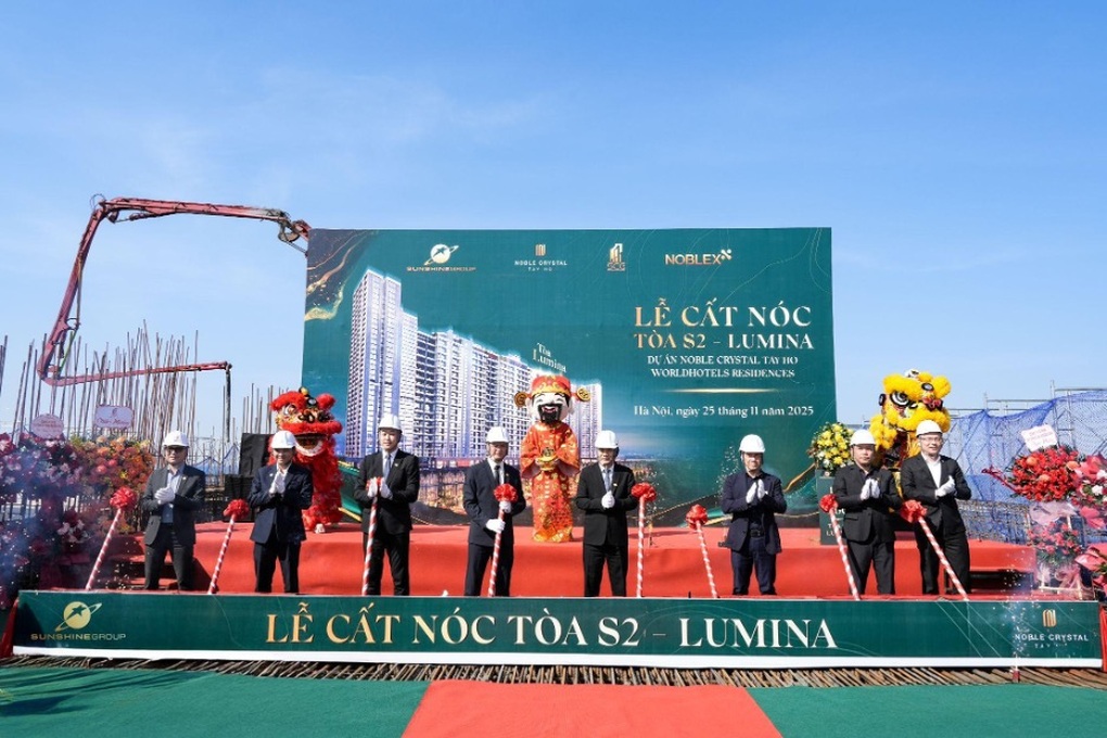 Sunshine Group cất nóc tòa S2 Lumina tại dự án căn hộ hàng hiệu ở Ciputra - 1 Sunshine Group cất nóc tòa S2 Lumina tại dự án căn hộ hàng hiệu ở Ciputra - 1