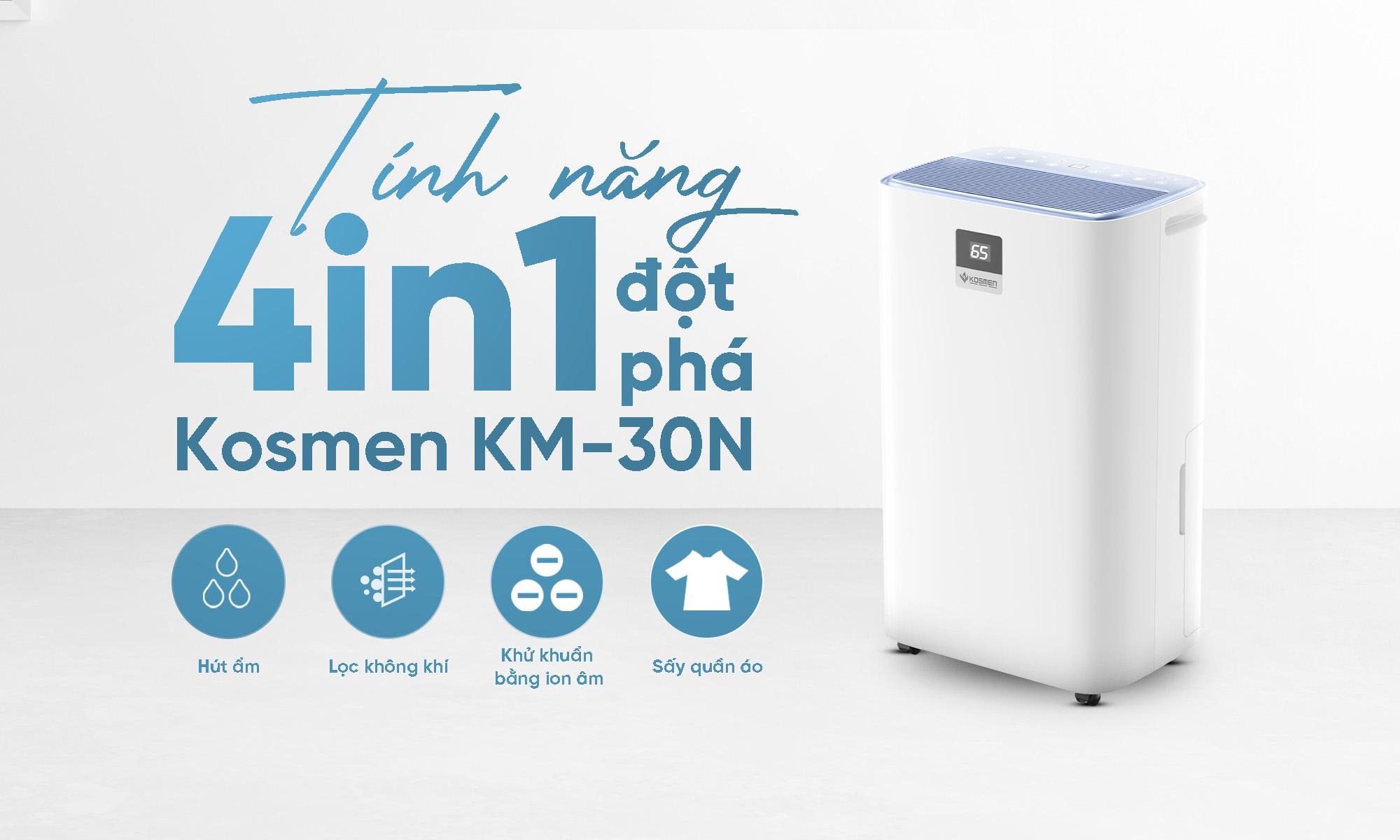 Máy hút ẩm và lọc không khí Kosmen KM-30N: Lựa chọn tinh tế cho gia đình - 1