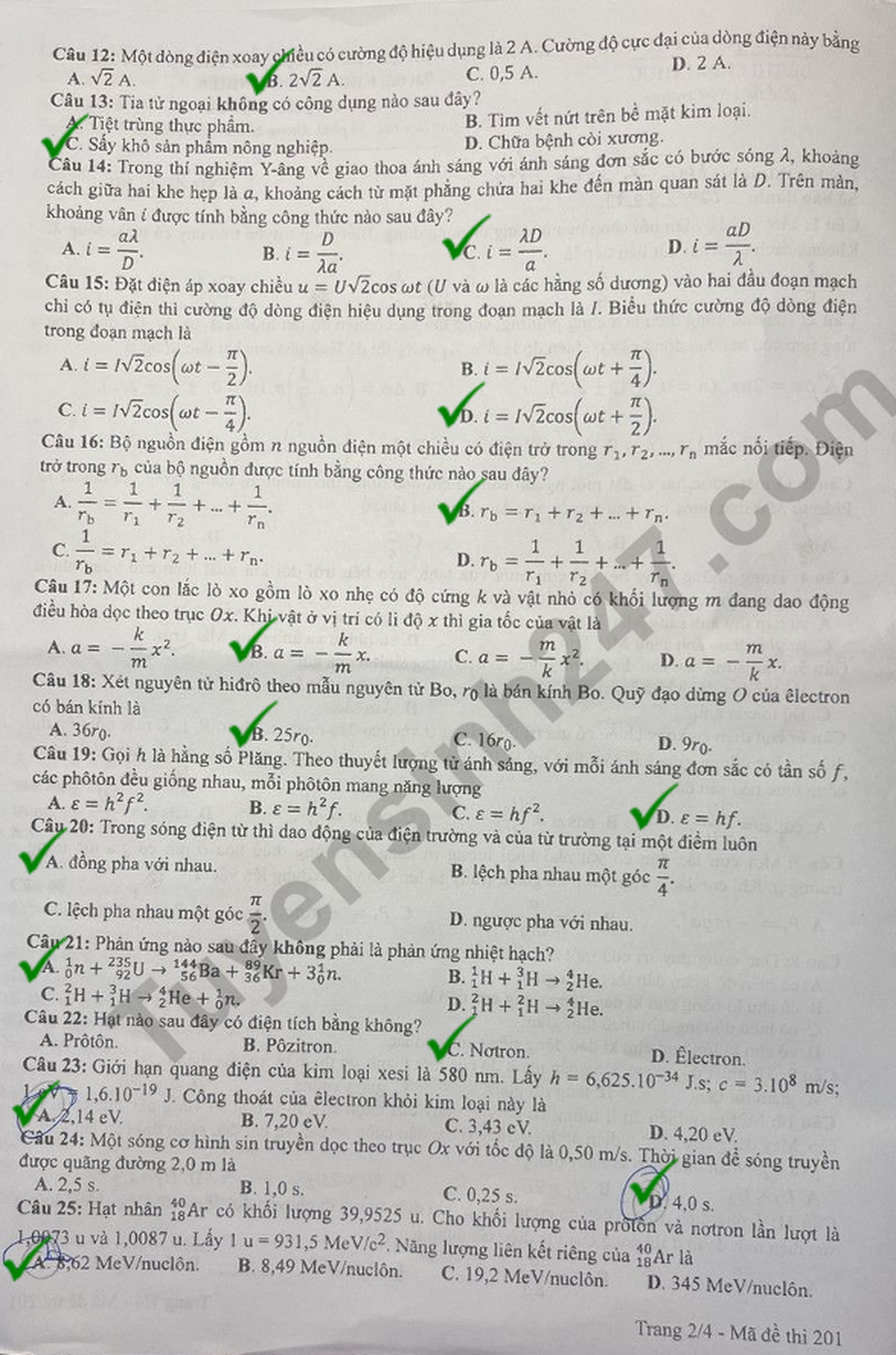 Cách xem đáp án tổ hợp khoa học tự nhiên cho thí sinh không mang đề thi về - 7 Cách xem đáp án tổ hợp khoa học tự nhiên cho thí sinh không mang đề thi về - 7