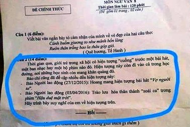 Ngán ngẩm đề Văn “Soái ca” và “Vợ người ta”