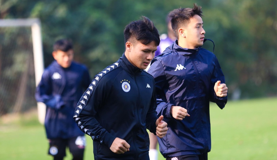 Quang Hải, Đình Trọng hứng khởi luyện tập ngày khai xuân - 2 Quang Hải, Đình Trọng hứng khởi luyện tập ngày khai xuân - 2