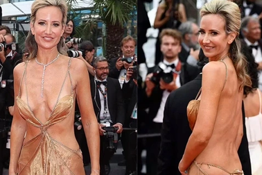Nữ quý tộc Anh gây bất ngờ với váy hở bạo tại Liên hoan phim Cannes
