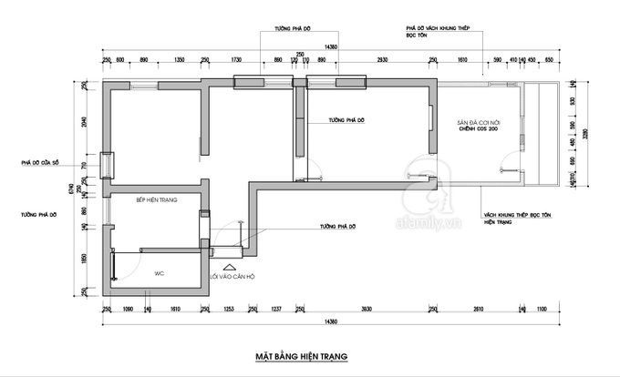 Tư vấn thiết kế cải tạo căn hộ tập thể 50m² với tổng chi phí 180 triệu đồng - Ảnh 2.
