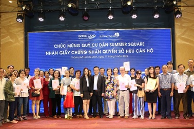 Gotec Land  trao Giấy chứng nhận quyền sở hữu căn hộ cho cư dân Summer Square đợt 2