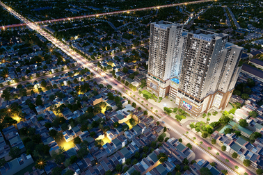 Hòa Phát cất nóc tòa tháp cao nhất của chung cư Mandarin Garden 2